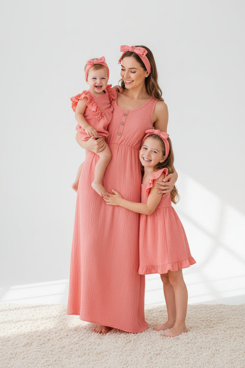 Moonpuff Mama & Mini Floral Swing Dress