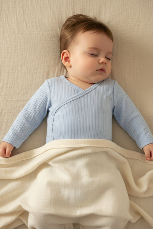 Moonpuff Long Sleeve Cotton Onesie
