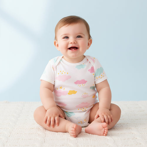 Moonpuff Summer Fruit Cotton Onesie