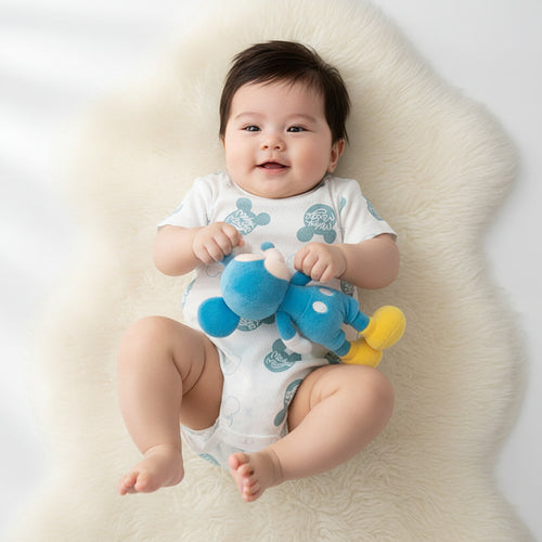 Moonpuff Playful Print Short-Sleeve Pajamas
