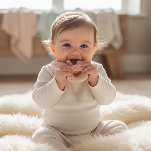 Moonpuff Crochet Teething Charm