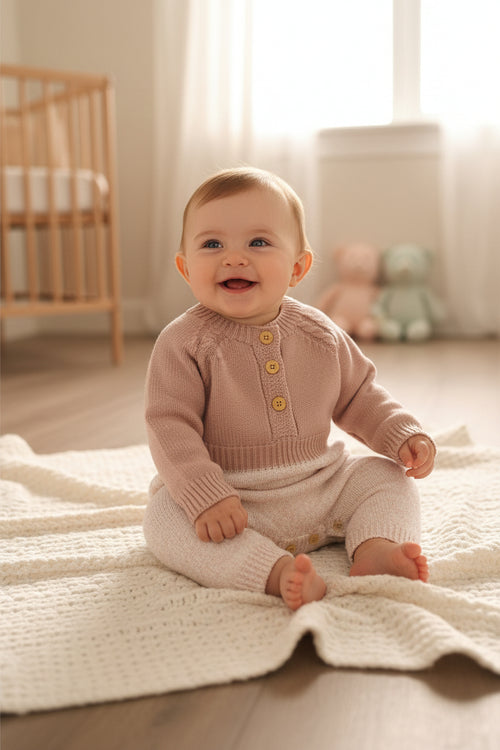 Moonpuff Knit Triangle Romper