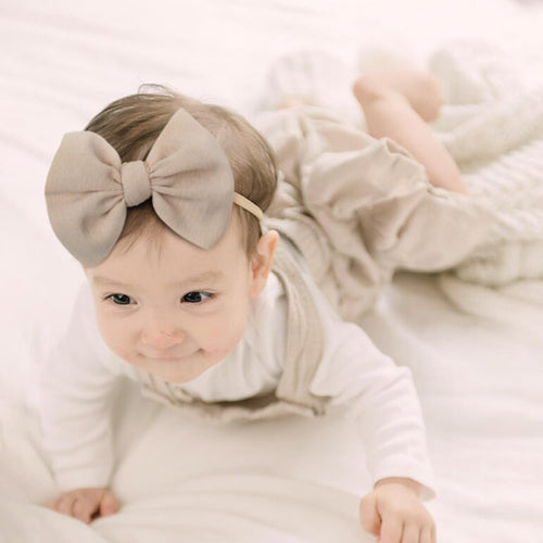 Moonpuff Silk Bow Headband Set