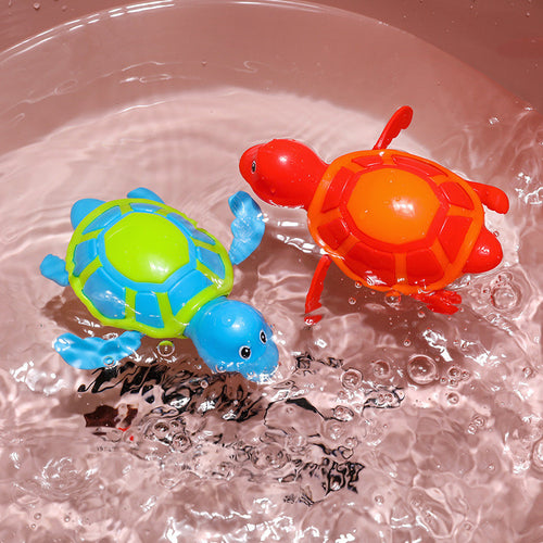 Moonpuff baby Tortoise Bathroom Toys Baby Bathing In Water Swimming
